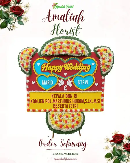 Papan Bunga Pernikahan Panohan